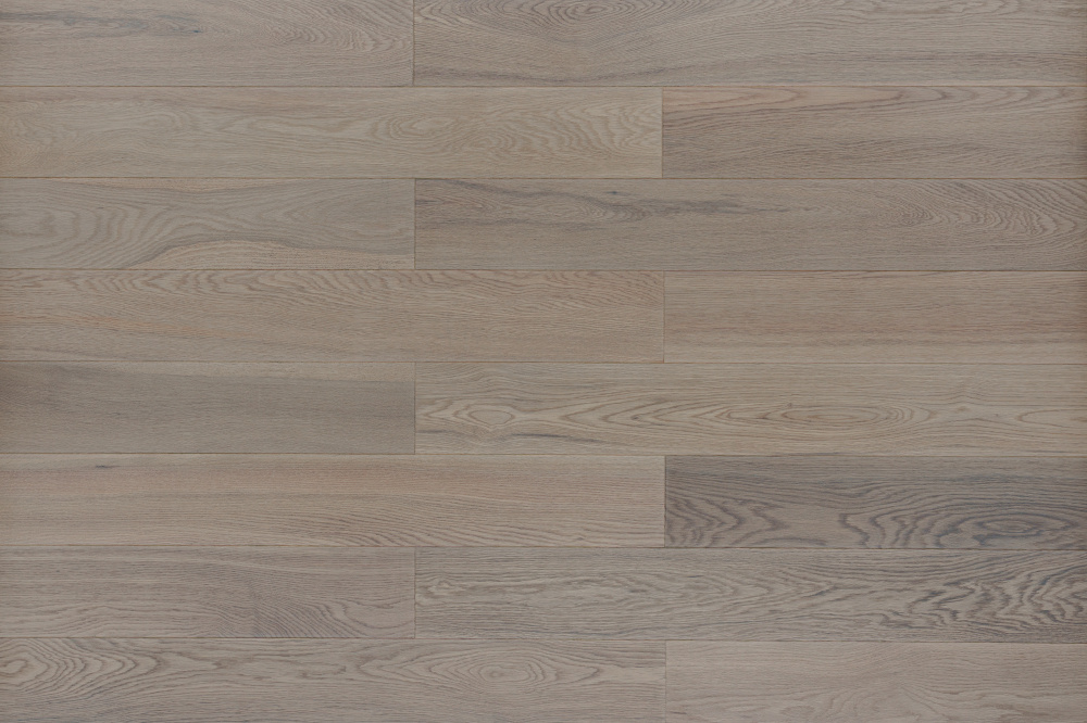 Паркетная доска AmberWood Фьюжен Дуб Белая ночь Рустик лак 909х125х14 мм (0,909 м2/упак)