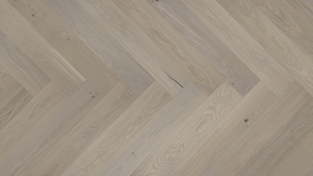 Паркетная доска Barlinek Венгерская елка Дуб Marzipan Muffin матовый лак, браш 725х130х14 мм (0,65 м2/упак)