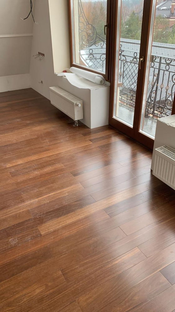 Массивная доска Ekzofloor/Экзофлор  Ормозия лак 15х120х600-1200 мм  (1,512м.кв\упак)