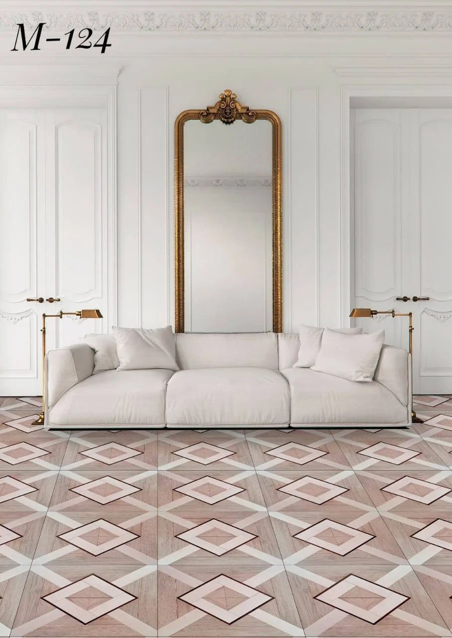 Модульный паркет М-124 Дуб+термоясень+клен, масло 520х520х15 мм