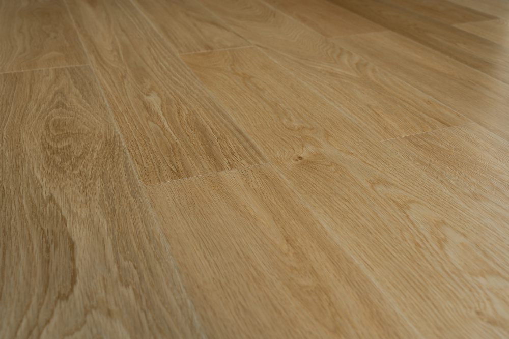 Паркетная доска AmberWood Фьюжен Дуб Селект бесцветный лак 909х125х14 мм (0,909 м2/упак)