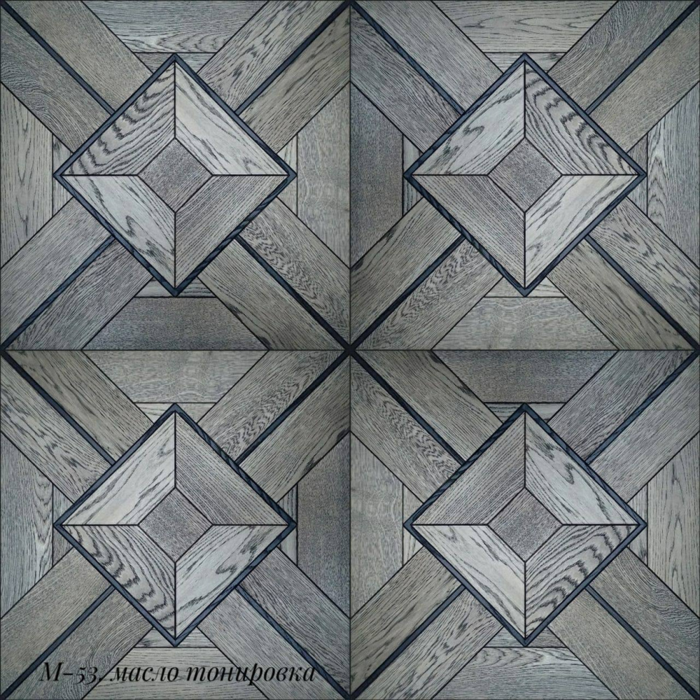 Модульный паркет М-53 Дуб, масло 520х520х15 мм