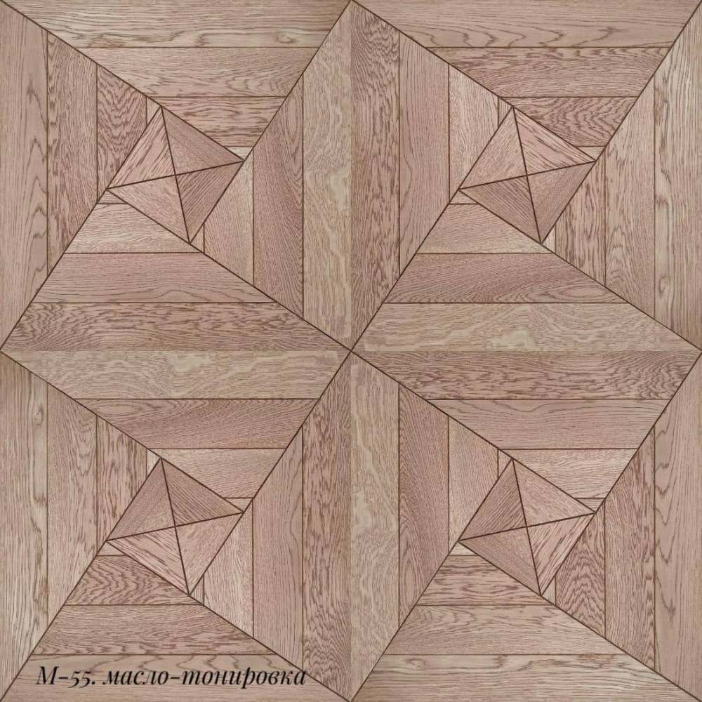 Модульный паркет М-55 Дуб, масло 520х520х15 мм