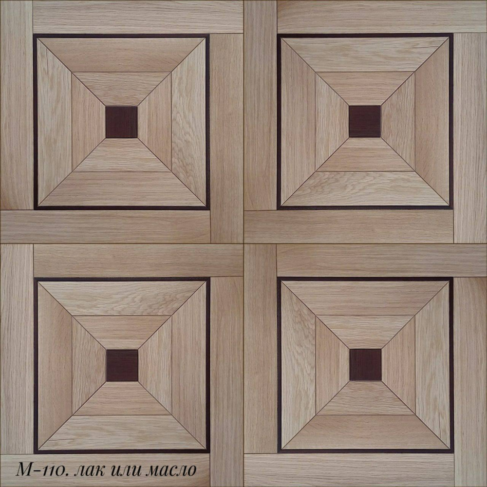 Модульный паркет М-110 Дуб, масло 520х520х15 мм