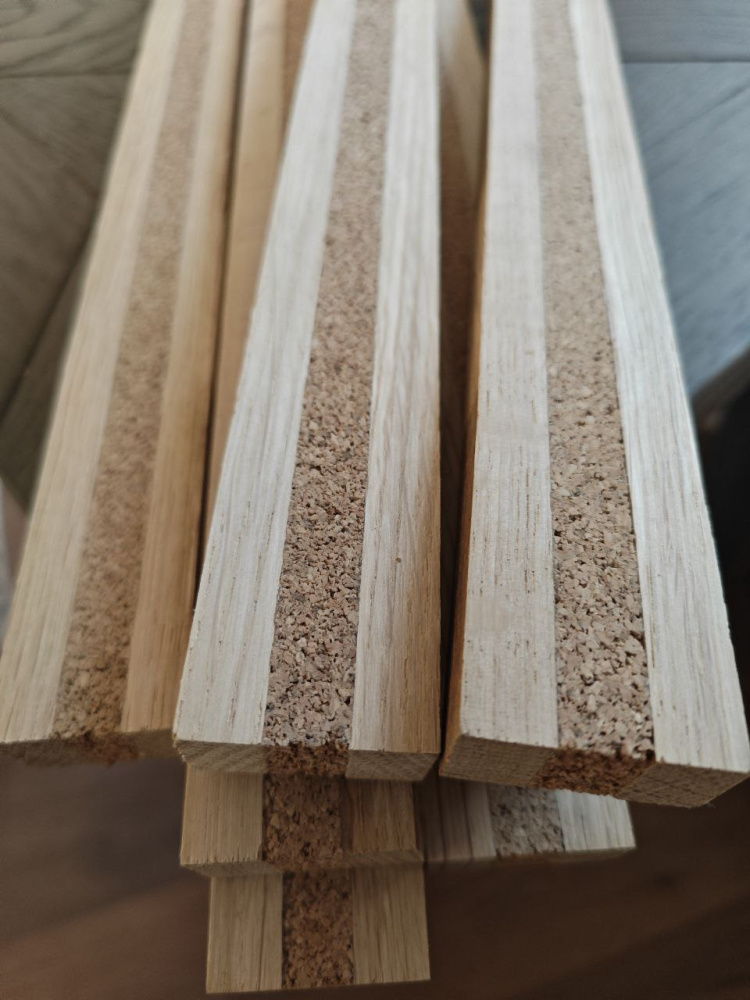 Компенсатор 3- слойный с деревом Дуб+пробка+Дуб 10х10х10х15х910