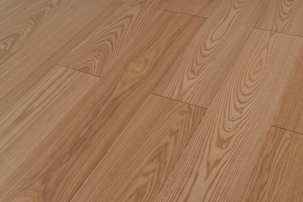 Паркетная доска AmberWood Фьюжен Ясень Карамель Рустик лак 909х125х14 мм (0,909 м2/упак)