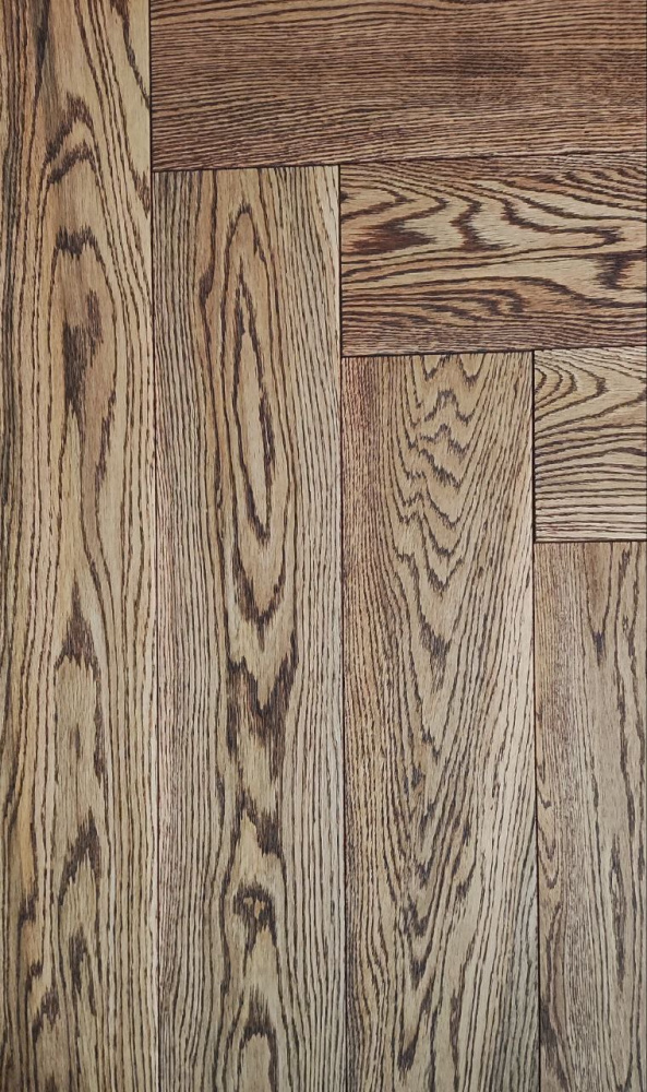 Паркетная доска Tenfor Венгерская елка Дуб Tavern Кантри браш, масло 900х150х14 мм (1,08 м2/упак)