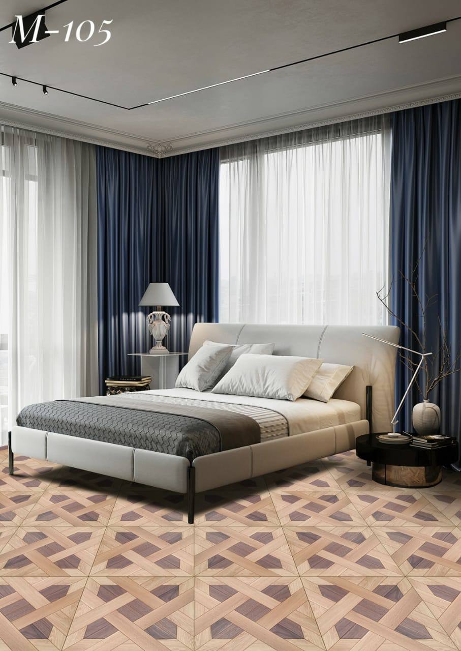 Модульный паркет М-105 Дуб+орех, масло 520х520х15 мм