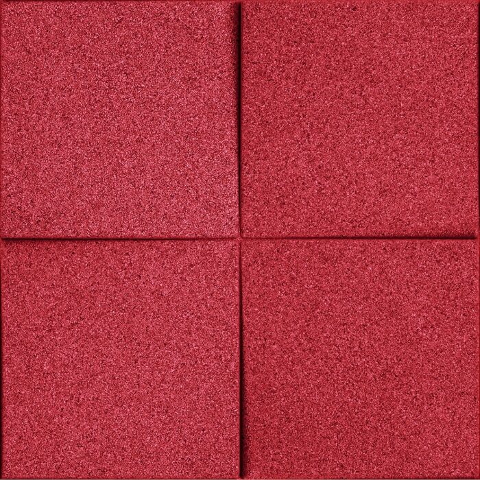 Стеновые панели пробка Cork Stone Квадро красный