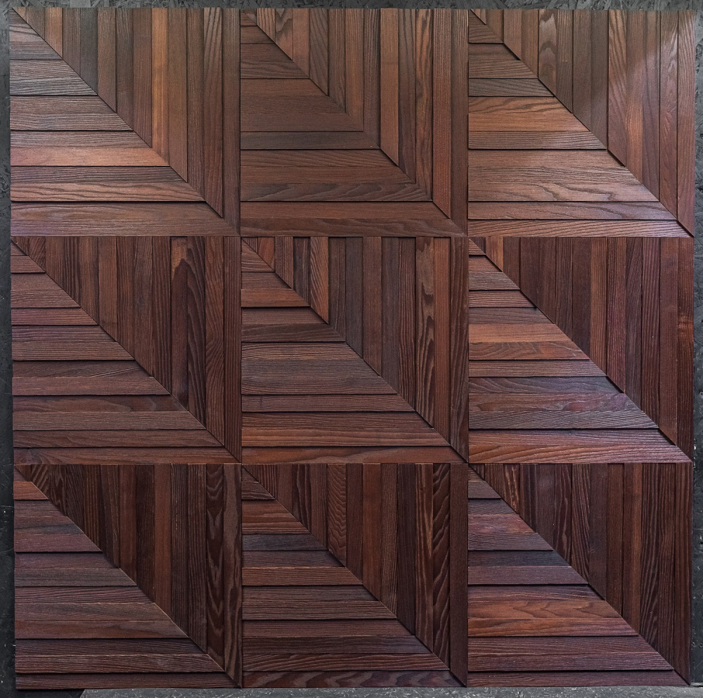 Стеновая панель Tarsi Колос 390х390 мм Термоясень/брашированный/масло