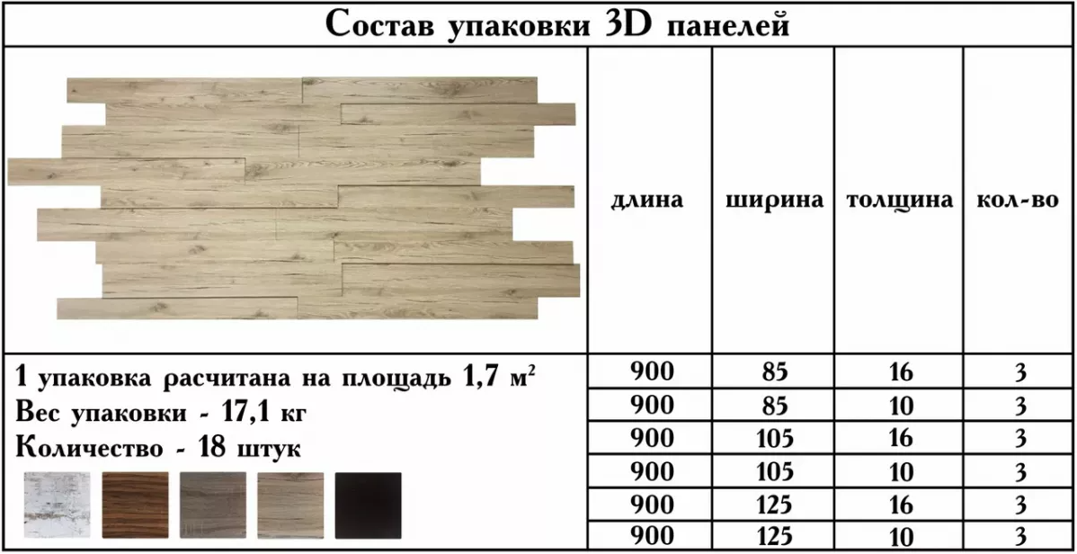Панель "Finitura dekor" 3D ламинированная, art.133 ASW, м2