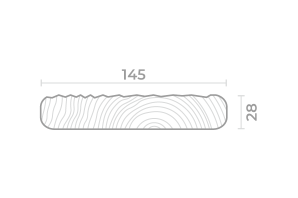 Террасная доска Raggy Wood лиственница RW9 CROSS LINE 26х95/145х3000/4000 без отделки