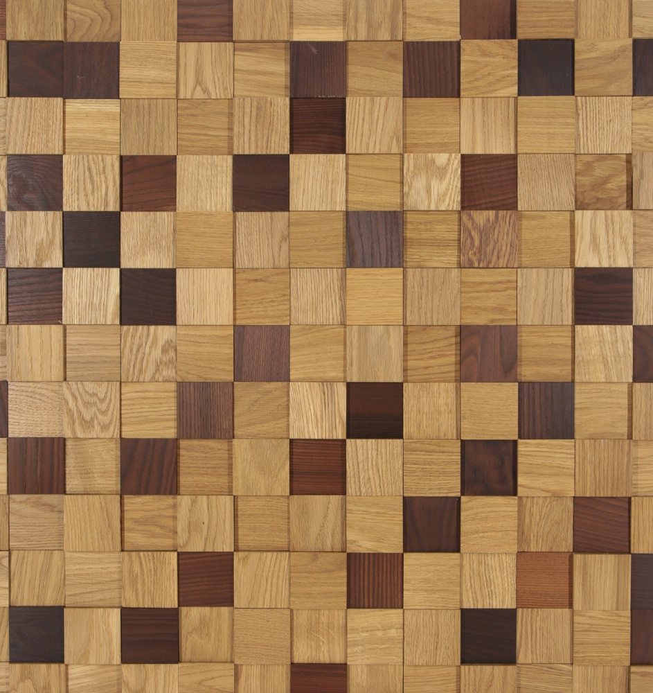 Стеновая панель Tarsi Студия 300х300 мм Дуб/Термоясень шлифованный