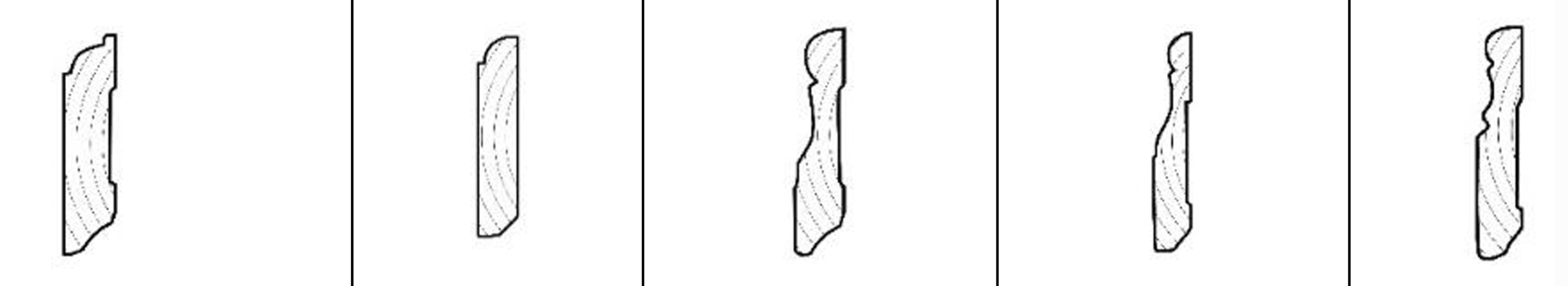 Плинтус массив Дуб фигурный без покрытия 100х17мм