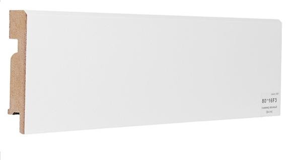 Плинтус ламинированный Finitura Белый 80х16х2400мм