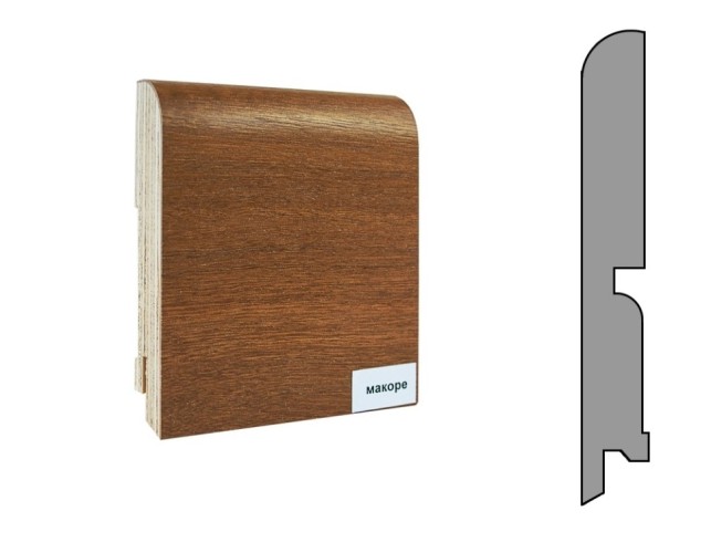 Плинтус шпонированный  Finitura 120х15х2400мм Макоре
