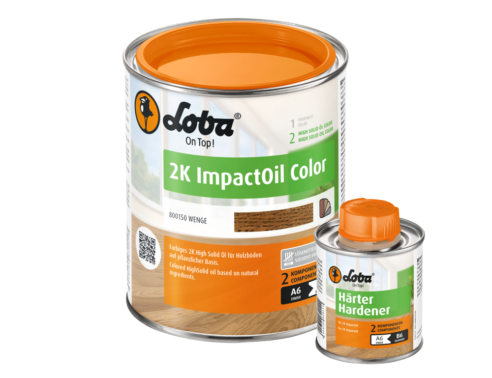 Масло цветное для пропитки древесины Loba 2K ImpactOil Color Венге (0,75 л)