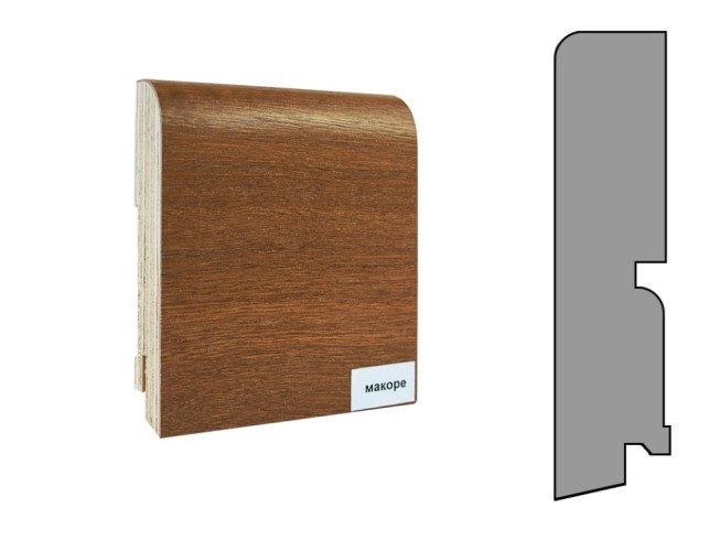 Плинтус шпонированный  Finitura/Финитура 120х30х2400мм Макоре
