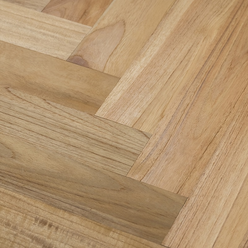 Инженерная доска Ekzofloor Тик английская елка (лево-право) без покрытия 15х90х600/900