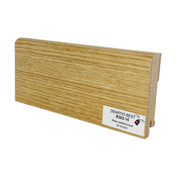 Плинтус МДФ Deartio/Деартио Ясень выбеленный B 302-14 80х16х2050мм