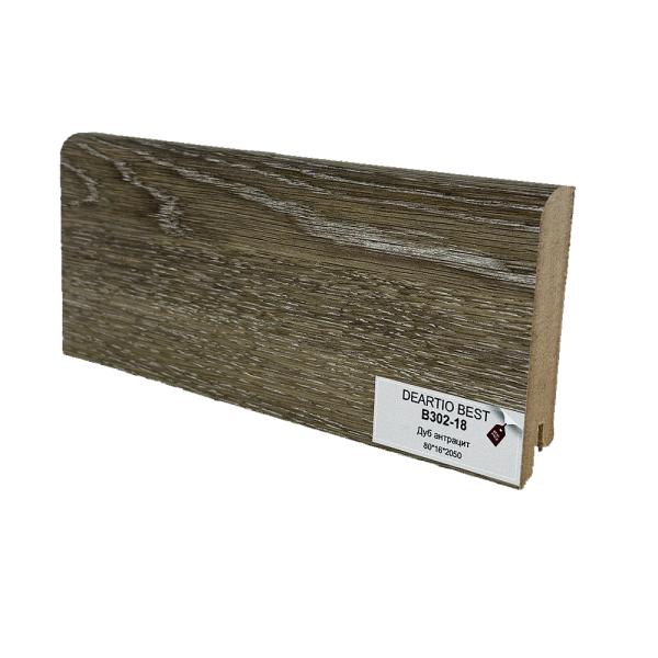 Плинтус МДФ Deartio/Деартио Дуб антрацит B 302-18 80х16х2050мм