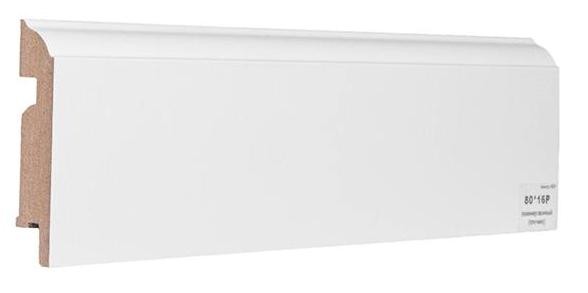 Плинтус ламинированный Finitura/Финитура Белый 80х16х2400мм