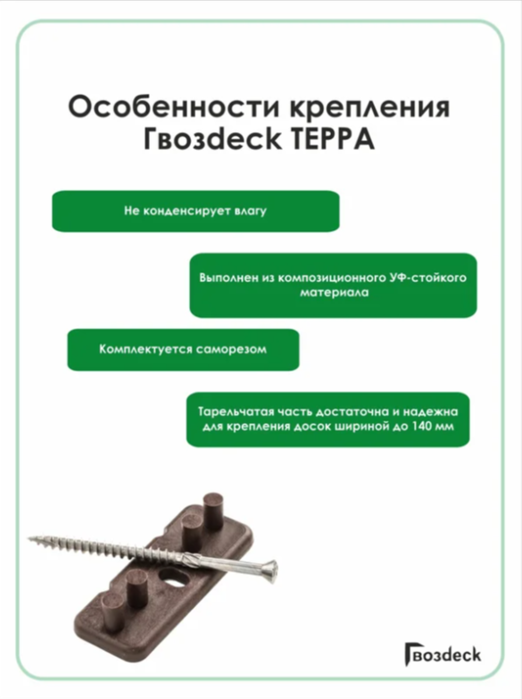 Крепеж Гвозdeck Terra