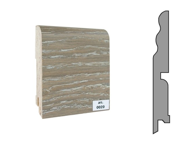 Плинтус шпонированный фигурный Finitura  120х15х2400мм арт.020