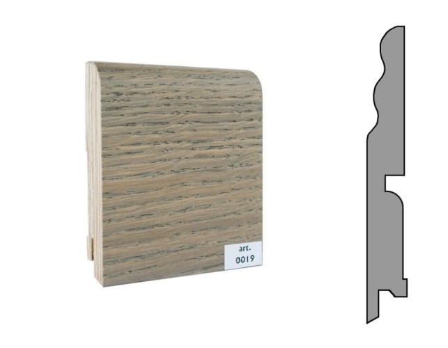 Плинтус шпонированный фигурный Finitura/Финитура 120х15х2400мм арт.019