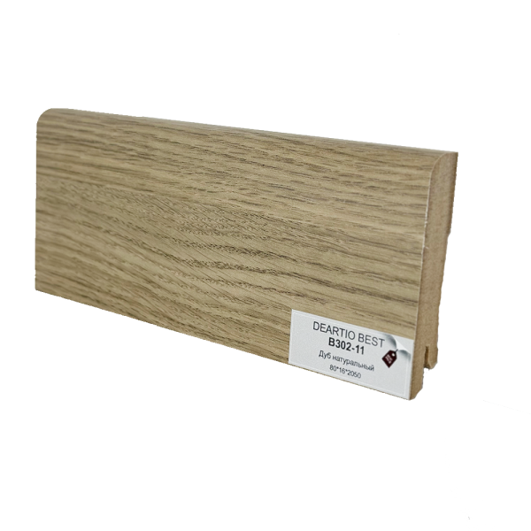 Плинтус МДФ Deartio Дуб натуральный B 302-11 80х16х2050мм