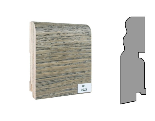 Плинтус шпонированный фигурный Finitura  120х30х2400мм арт.021