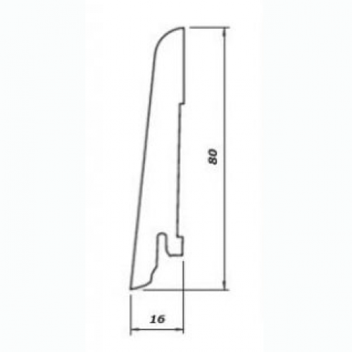 Плинтус шпонированный Pedross Дуб презенс 80х16х2500мм