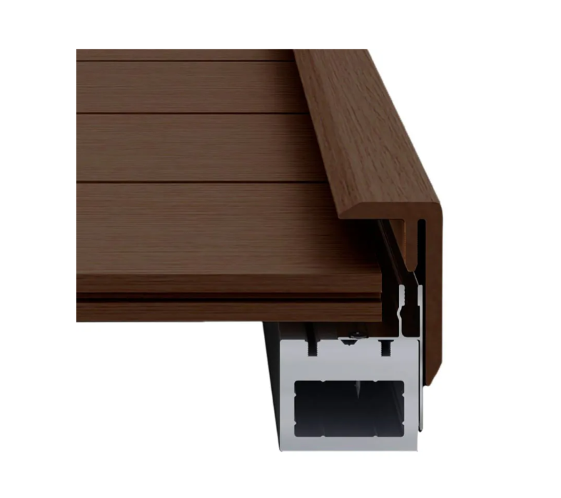 F-профиль LEGRO (WPC + алюм) 2500х70х40 walnut (орех)