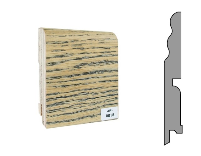 Плинтус шпонированный фигурный Finitura/Финитура 120х15х2400мм арт.018