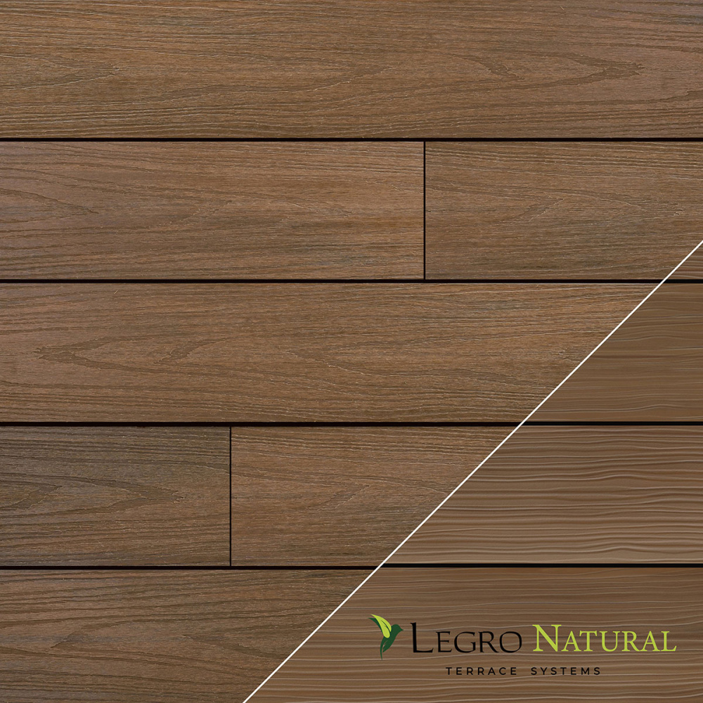 Террасная доска LEGRO Natural teak (тик) 3000x138x22