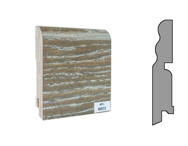Плинтус шпонированный фигурный Finitura  100х19х2400мм арт.022