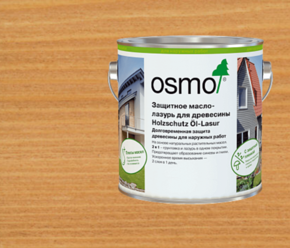 Защитное масло-лазурь для древесины OSMO HOLZSCHUTZ ÖL-LASUR 702 Лиственница 25 л