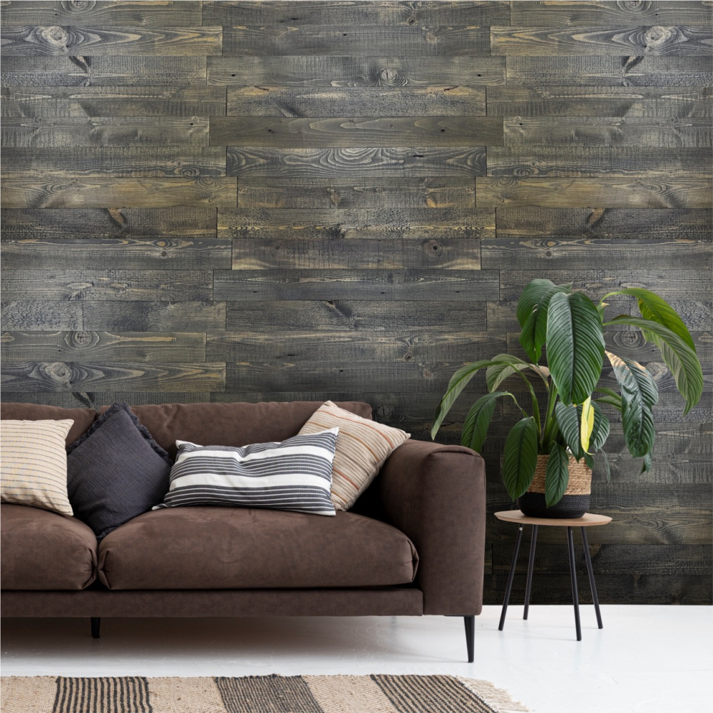 Цельноламельная стеновая панель ArtBarnWood Графит