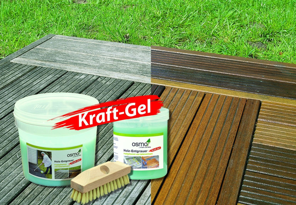 Гель для удаления серого слоя древесины OSMO Holz-Entgrauer Kraft Gel  6609 Бесцветный 2,5 л