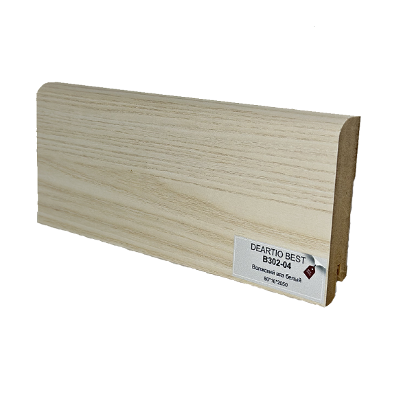 Плинтус МДФ Deartio/Деартио Волжский вяз белый B 302-04 80х16х2050мм