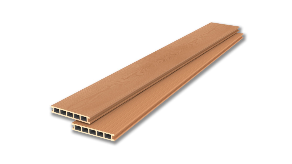 Террасная доска двухсторонняя ДПК пустотелая двухсторонняя 3000/4000/6000х145х25мм