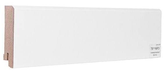 Плинтус ламинированный Finitura/Финитура Белый 70х16х2400мм