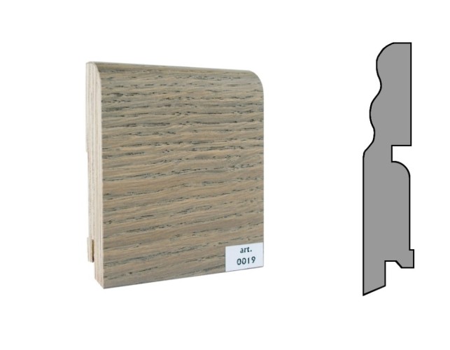 Плинтус шпонированный фигурный Finitura/Финитура  100х19х2400мм арт.019