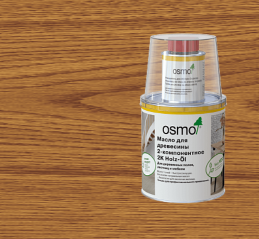 Масло OSMO для древесины 2-компонентное 2K Holz-Öl 6116 Вишня прозрачное 1 л