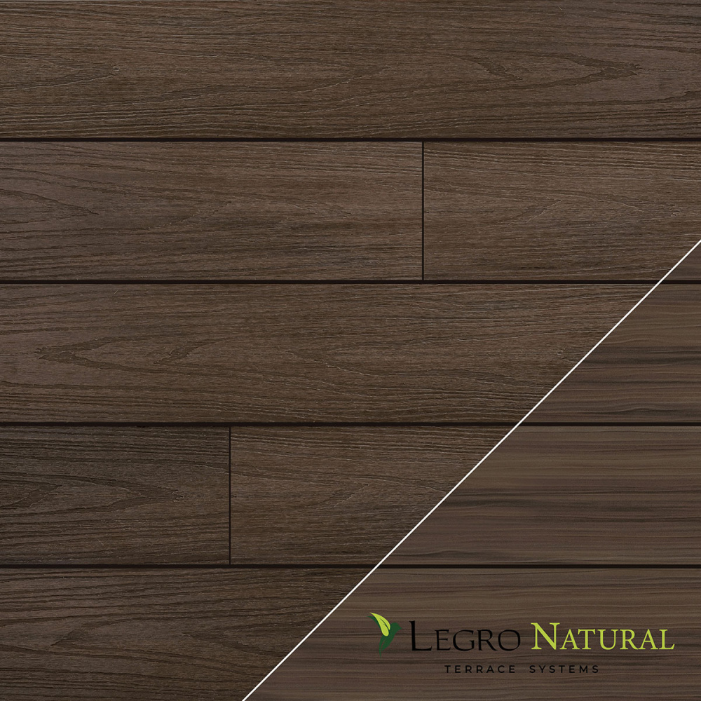 Террасная доска LEGRO Natural walnut (орех) 3000x138x22