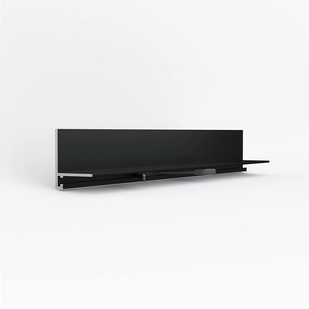 Микроплинтус из алюминия Laconistiq/Лаконистик угловой Черный муар 16,2х25,8х2450мм