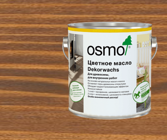Масло цветное OSMO Dekorwachs прозрачный тон 3166 Орех 0,75 л