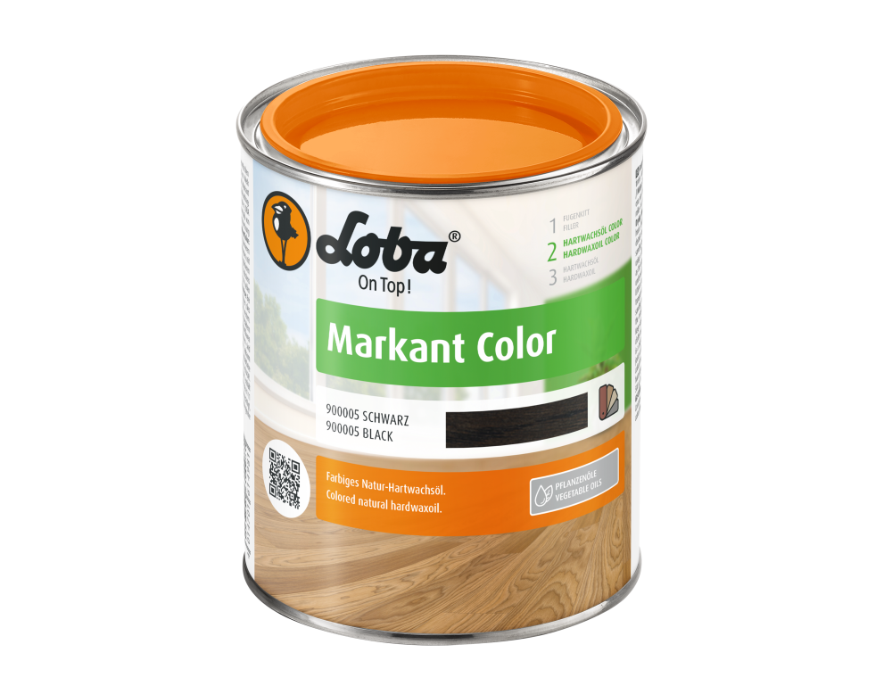 Цветное масло-воск Loba Markant color Цвет: черный (0,75 л)