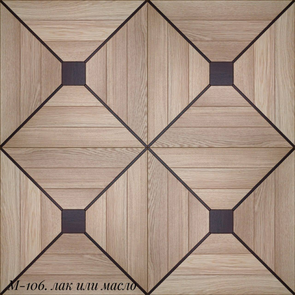 Модульный паркет М-106 Дуб+термоясень, масло 520х520х15 мм