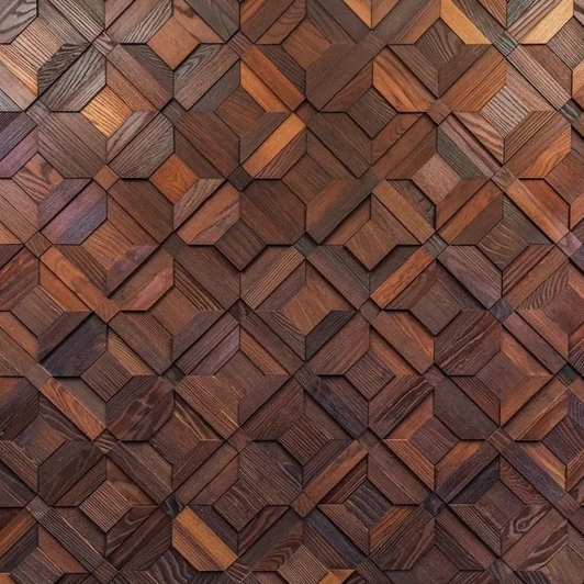 Стеновая панель Tarsi Восток Термо 425х425 мм Термоясень/брашированный/масло